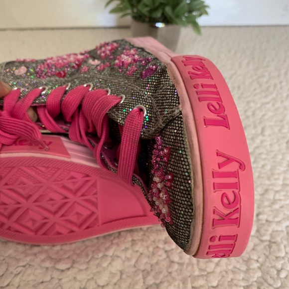 Lelli Kelly pink and silver high tops - Picture 15 of 16